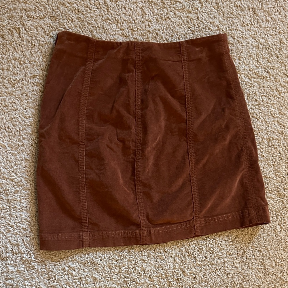 Free People Rust Mini Skirt